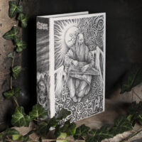 Книга «Кульгавець» з ілюстрованою обкладинкою у стилі давньослов’янської міфології