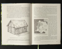 Реконструкція будинку в Хедебю та план міста Бірка у книзі Міста та фортеці вікінгів від Ірландії до Волги