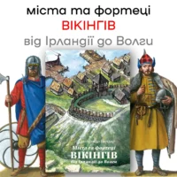 Постер книги Міста та фортеці вікінгів: від Ірландії до Волги з реконструкціями воїнів і міста вікінгів