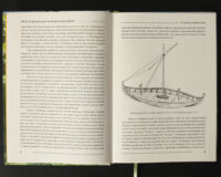 Ілюстрація бойового корабля вікінгів у книзі Міста та фортеці вікінгів від Ірландії до Волги